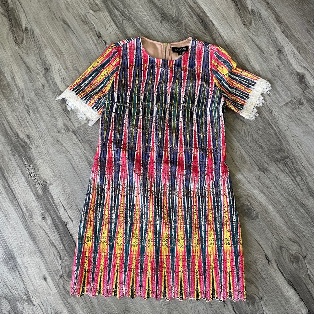 Saloni Multicolor Shift Mini Dress 4